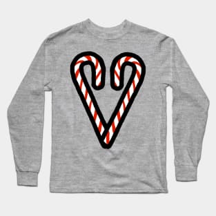 Heart Shaped Christmas Food Made from Candy Long Sleeve T-Shirt